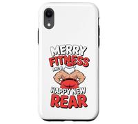 Merry Fitness And Happy New Back Gym Workout Christmas Santa Custodia per iPhone XR