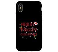 Merry Friggin - Pigiama natalizio a quadretti, motivo: bufalo Custodia per iPhone X/XS