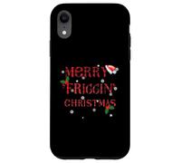 Merry Friggin - Pigiama natalizio a quadretti, motivo: bufalo Custodia per iPhone XR