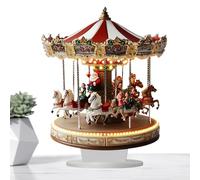 Merry Go Round Carousel - Villaggio turistico Centrotavola, scena da tavolo vintage | Classica mostra di Natale per , decorazione per interni festivi, casa, decorazione per la stanza della