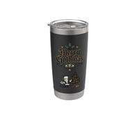 Merry Gothmas Skeleton Babbo Natale morto albero gotico Natale Bicchiere termico in acciaio inox doppia parete