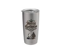Merry Gothmas Skeleton Babbo Natale morto albero gotico Natale Bicchiere termico in acciaio inox doppia parete