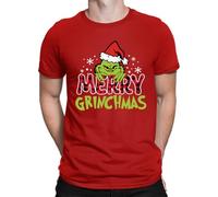 Merry Grinchmas Family Christmas - Maglietta da uomo, Rosso, XL