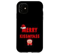 Merry KissMyAss Funny Santa Christmas Dirty Joke Custodia per iPhone 11