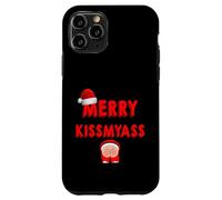 Merry KissMyAss Funny Santa Christmas Dirty Joke Custodia per iPhone 11 Pro