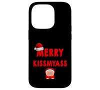 Merry KissMyAss Funny Santa Christmas Dirty Joke Custodia per iPhone 14 Pro