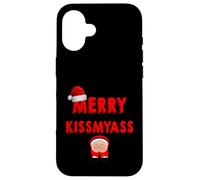 Merry KissMyAss Funny Santa Christmas Dirty Joke Custodia per iPhone 16