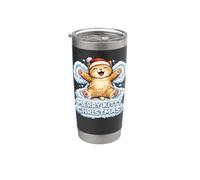 Merry Kitty Christmas - Angelo con neve, adorabile per bambini e bambine Bicchiere termico in acciaio inox doppia parete