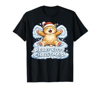 Merry Kitty Christmas - Angelo con Neve, Adorabile per Bambini e Bambine Maglietta