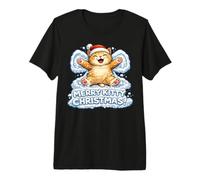Merry Kitty Christmas - Angelo con Neve, Adorabile per Bambini e Bambine Maglietta Premium