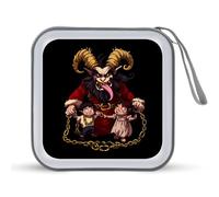 Merry Krampus - Custodia porta CD portatile, capacità 40 DVD, organizer per auto e viaggi