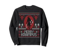 Merry Krampus Horror Creepy Evil Divertente Brutto Natale Felpa