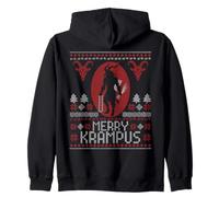 Merry Krampus Horror Creepy Evil Divertente Brutto Natale Felpa con Cappuccio