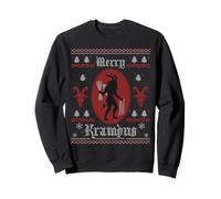 Merry Krampus Horror Spooky Male Divertente Brutto Natale Felpa