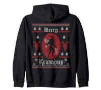 Merry Krampus Horror Spooky Male Divertente Brutto Natale Felpa con Cappuccio