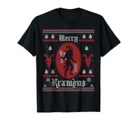Merry Krampus Horror Spooky Male Divertente Brutto Natale Maglietta