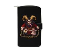 Merry Krampus - Portafoglio da donna in pelle PU, lungo, organizer per ufficio e viaggio