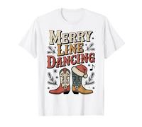 Merry Line Dancing Dance Love Christmas Line Dance Maglietta