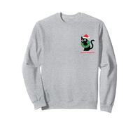 Merry Meowmas Cat Pocket Logo Ghirlanda di Natale Carino Vacanze Felpa