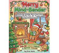 Merry Mind-Bender: Relaxing Holiday Word Searches with easy-to-read, Stocking Stuffer" or "Gift Fun, Christmas [8.5 x 11 inches, 50+ Puzzle pages} Large Print and more.