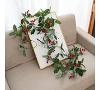 Merry Moments Start Here - Ghirlanda di bacche artificiali, 2 m