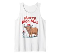 Merry Moomas - Cappello da Babbo Natale con Mucca Divertente Canotta