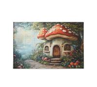 Merry Mushroom Cottage Puzzle per Adulti 500 Piecing Hard Impossibile Difficile Difficile Impegnativo Famiglia Puzzle
