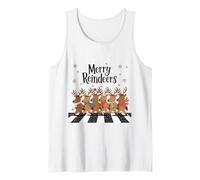 Merry Renne Camicia Caraibù Carino Natale Marcia Canotta