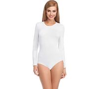 Merry Style Body Donna a Manica Lunga BD109 (Bianco, L)