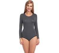 Merry Style Body Donna a Manica Lunga BD109 (Grafite, S)