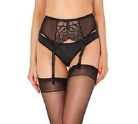 Merry Style Cintura Reggicalze Donna 911 (Nero3, S)