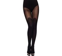 Merry Style Collant Donna con Effetto Ottico Calze Overknee Collant Donna Fantasia MS 389 60 DEN (Nero, L)