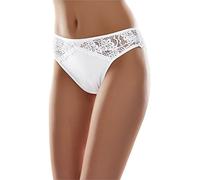 Merry Style Culotte Moderne Mutande Donna Cotone Elasticizzate Hipster Slip Donna Cotone String comode Traspiranti in Pizzo Intimo Femminile Elegante MSGAB45 (Bianco, M)