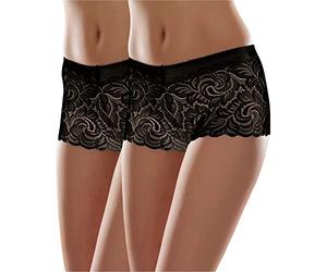 Merry Style Damen Boxershorts MSGAB52 (Nero (2Pack), 42 (Taglia Produttore: S))