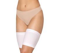 Merry Style Donna Fascia Elastica Liscio Fasce Elastiche per Coscia Anti-sfregamento di Silicone Autoreggenti Cosce MS10-438 (Bianco, XXL)