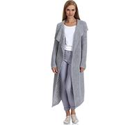 Merry Style Giacca Lunga Donna H4Z3L (Grigio, S/M)