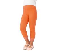 Merry Style Leggings 3/4 Bambina con Pizzo MS10-293 (Arancione, 134)
