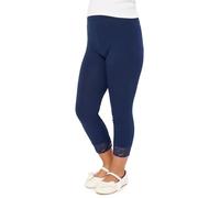 Merry Style Leggings 3/4 Bambina con Pizzo MS10-293 (Blu Marino, 116)