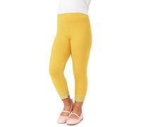 Merry Style Leggings 3/4 Bambina con Pizzo MS10-293 (Giallo, 158)