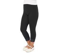 Merry Style Leggings 3/4 Bambina con Pizzo MS10-293 (Nero, 146)