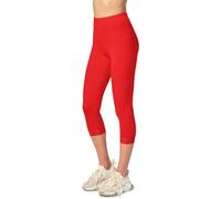 Merry Style Leggings 3/4 Donna Capri con Pizzo in Viscosa MS10-290 | Vita elastica, tessuto morbido e bordo in pizzo al fondo, modello aderente sotto il ginocchio per casa e tempo libero