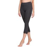 Merry Style Leggings 3/4 Donna Capri con Pizzo in Viscosa MS10-290 | Vita elastica, tessuto morbido e bordo in pizzo al fondo, modello aderente sotto il ginocchio per casa e tempo libero