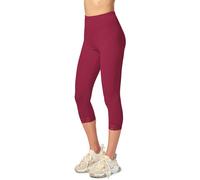 Merry Style Leggings 3/4 Donna Capri con Pizzo in Viscosa MS10-290 | Vita elastica, tessuto morbido e bordo in pizzo al fondo, modello aderente sotto il ginocchio per casa e tempo libero
