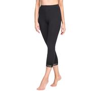 Merry Style Leggings 3/4 Donna Capri con Pizzo in Viscosa MS10-290 | Vita elastica, tessuto morbido e bordo in pizzo al fondo, modello aderente sotto il ginocchio per casa e tempo libero