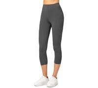 Merry Style Leggins Corti Donna 3/4 Pantaloni Capri Leggins Donna in Viscosa Traspirante, Pantaloncini Fitness Corti per Sportivi o Casual MS10-144 (Grafite, XS)
