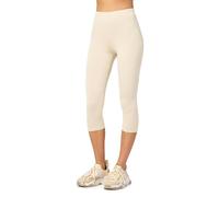 Merry Style Leggings 3/4 Pantaloni Capri Donna MS10-144 (Ecru, M)