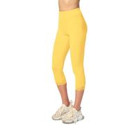 Merry Style Leggings 3/4 Pantaloni Capri MS10-290(Giallo, S)