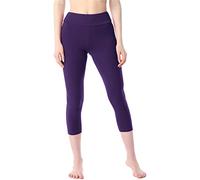 Merry Style Leggings 3/4 Pantaloni in Cotone Donna MS10-430 (Viola, L)