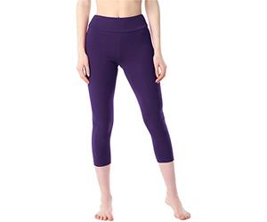 Merry Style Leggings 3/4 Pantaloni in Cotone Donna MS10-430 (Viola, M)