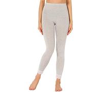 Merry Style Leggings 7/8 Donna con Pizzo in Viscosa MS10-342 | con Elastan Ampia Pantaloni Donna Banda Elastica Leggins per Casa Palestra Tempo Libero